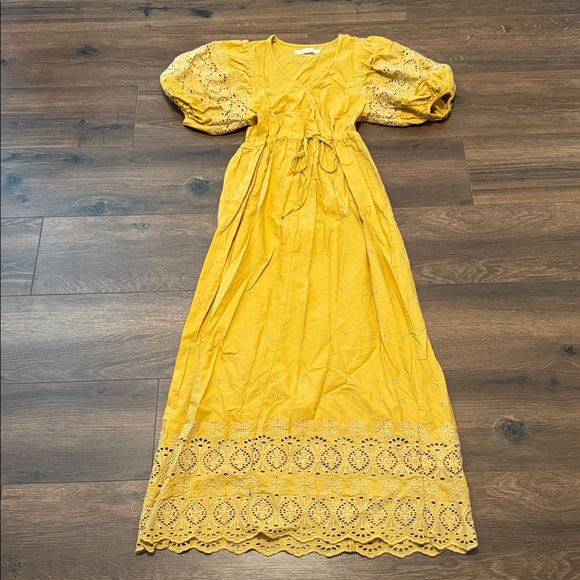 Christy Dawn Dresses & Skirts - Christy Dawn Dahlia Chamomile Yellow Puff Sleeve Midi Dress